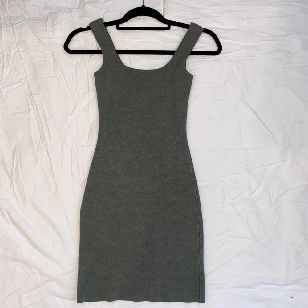 Abercrombie green sweater midi dress, size XS